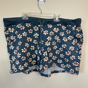 Vera Bradley Blue Floral Athletic Shorts
